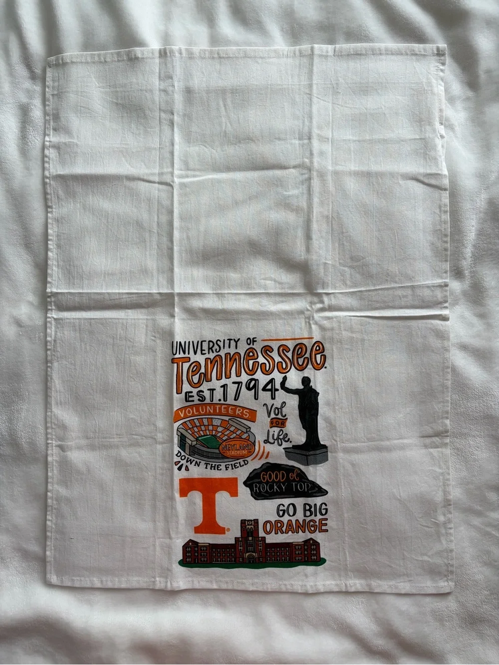 UT Tennessee Vols kitchen towel Rocky Top Big Orange glory haus dish tea